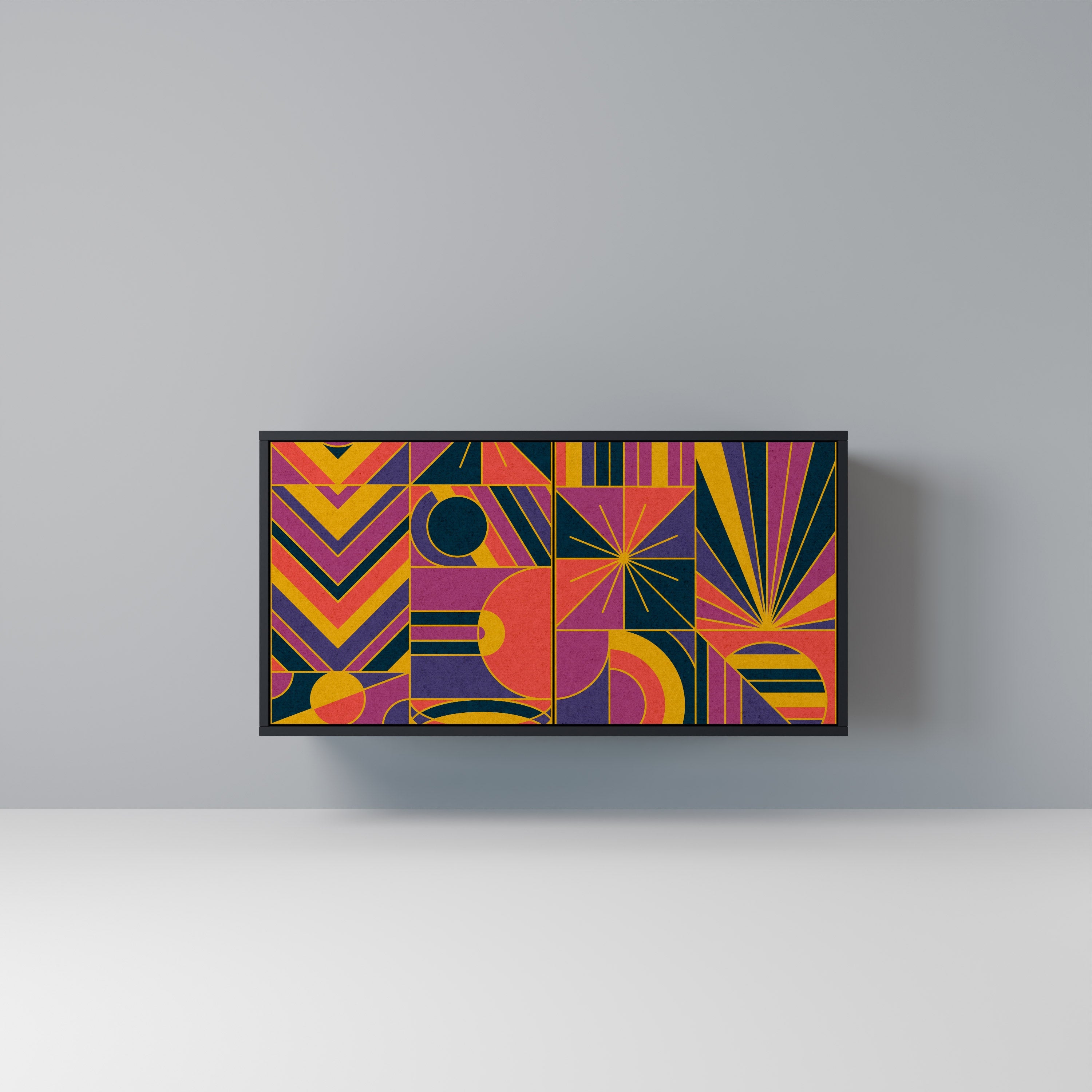 ELECTRIC PATTERNS 2-Door Sideboard in Black Finish