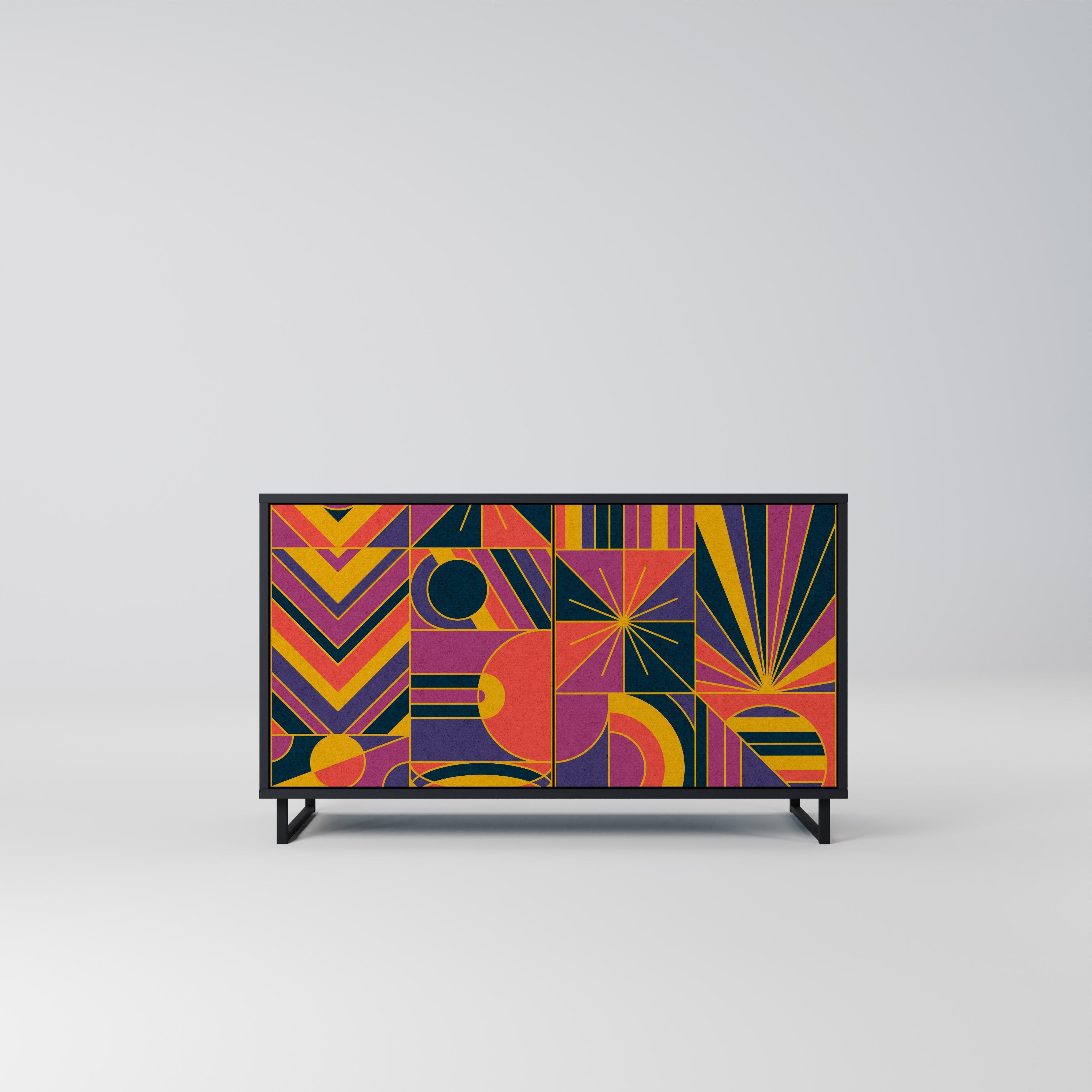 ELECTRIC PATTERNS 2-Door Sideboard in Black Finish