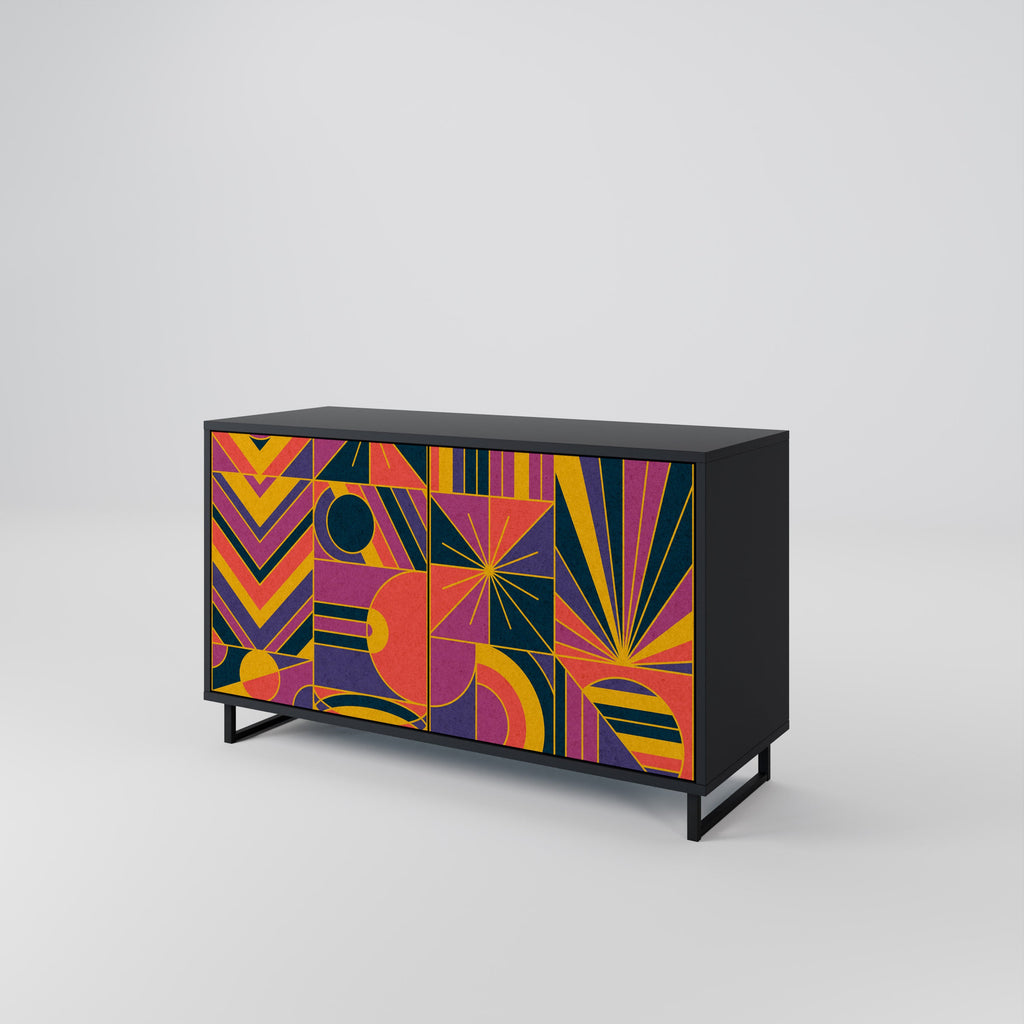 ELECTRIC PATTERNS 2-Door Sideboard in Black Finish