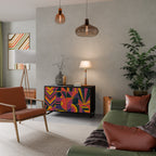 ELECTRIC PATTERNS 2-Door Sideboard in Black Finish