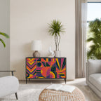 ELECTRIC PATTERNS 2-Door Sideboard in Black Finish