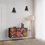 ELECTRIC PATTERNS 2-Door Sideboard in Black Finish
