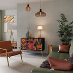 ELECTRIC PATTERNS 2-Door Sideboard in Black Finish