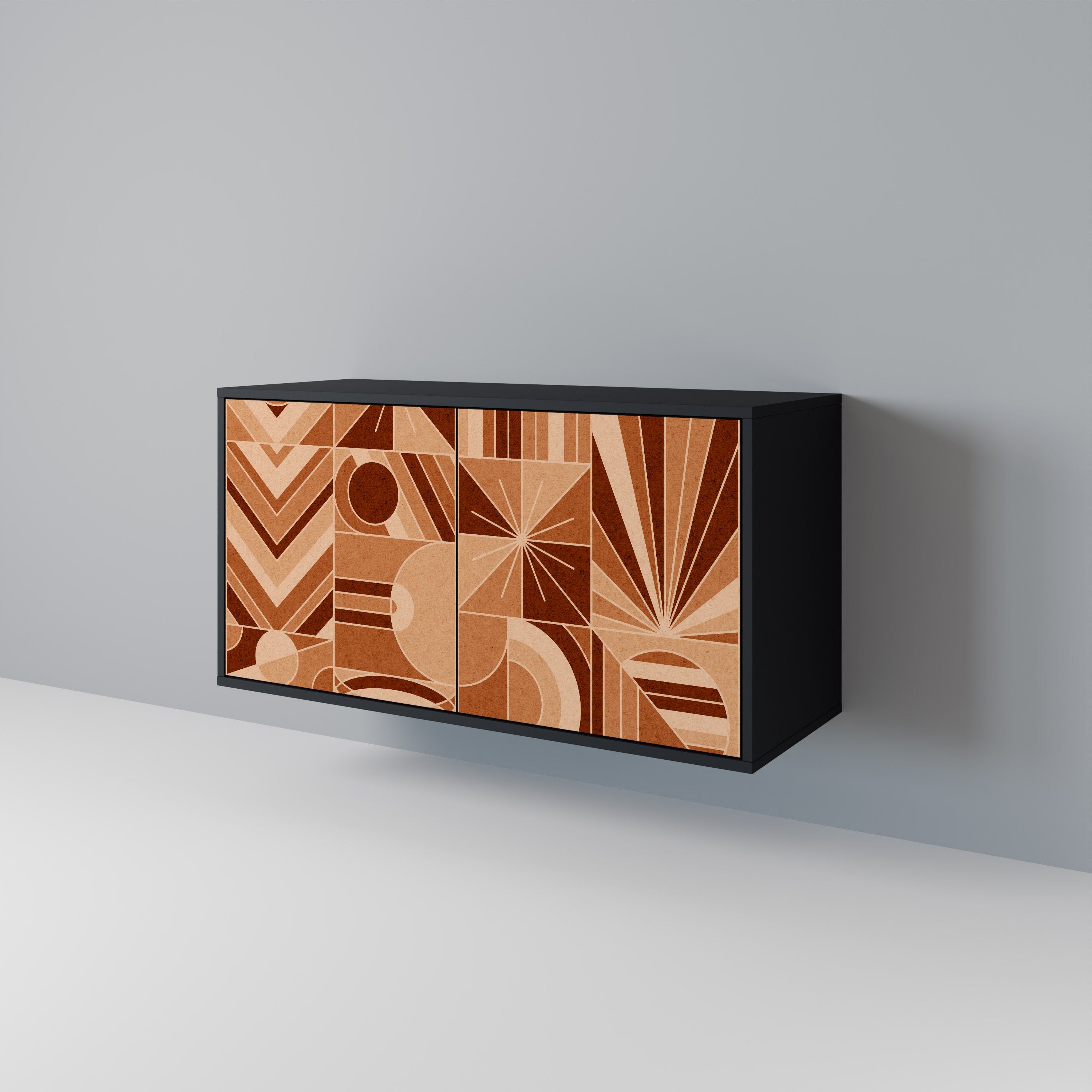 PRISM MOSAIC 2-Door Sideboard in Black Finish