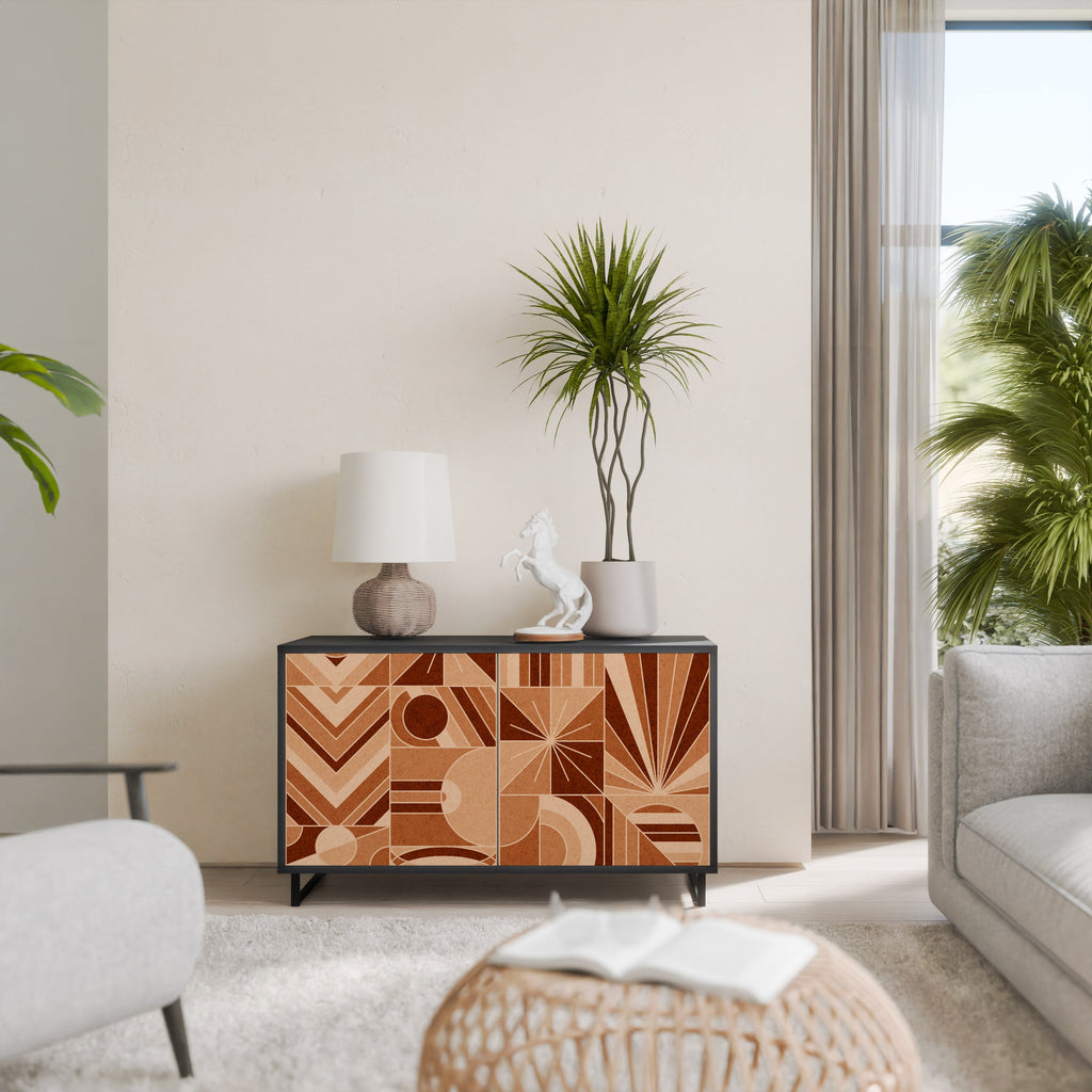 PRISM MOSAIC 2-Door Sideboard in Black Finish