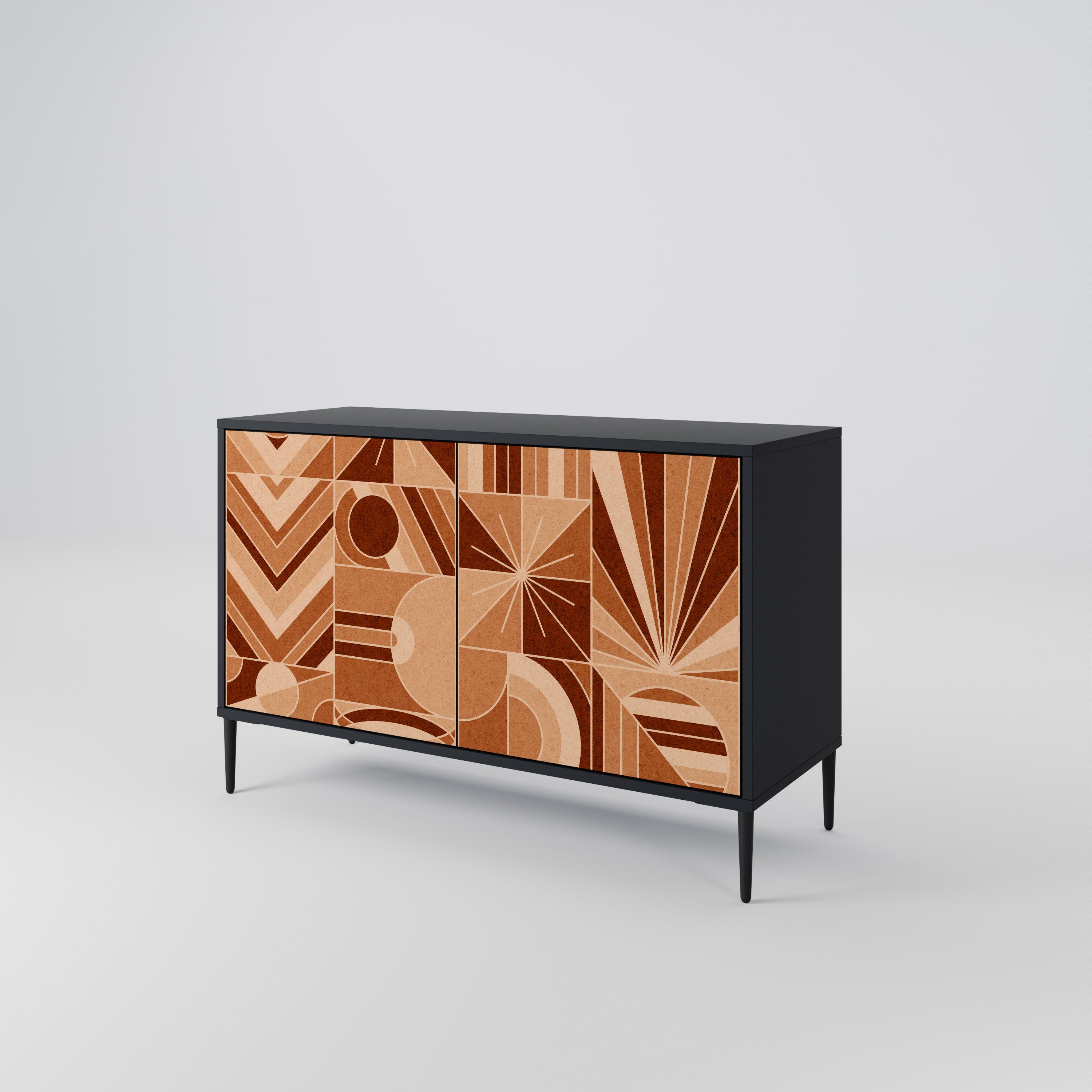 PRISM MOSAIC 2-Door Sideboard in Black Finish