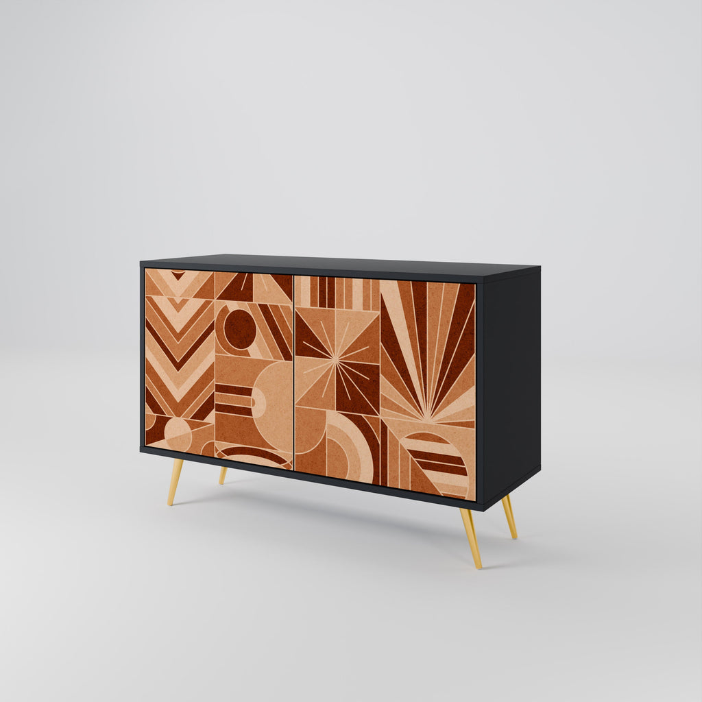 PRISM MOSAIC 2-Door Sideboard in Black Finish