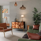 PRISM MOSAIC 2-Door Sideboard in Black Finish