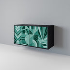 HARMONIC GRID 2-Door Sideboard in Black Finish