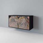 GILDED SWIRLS 2-Door Sideboard in Black Finish