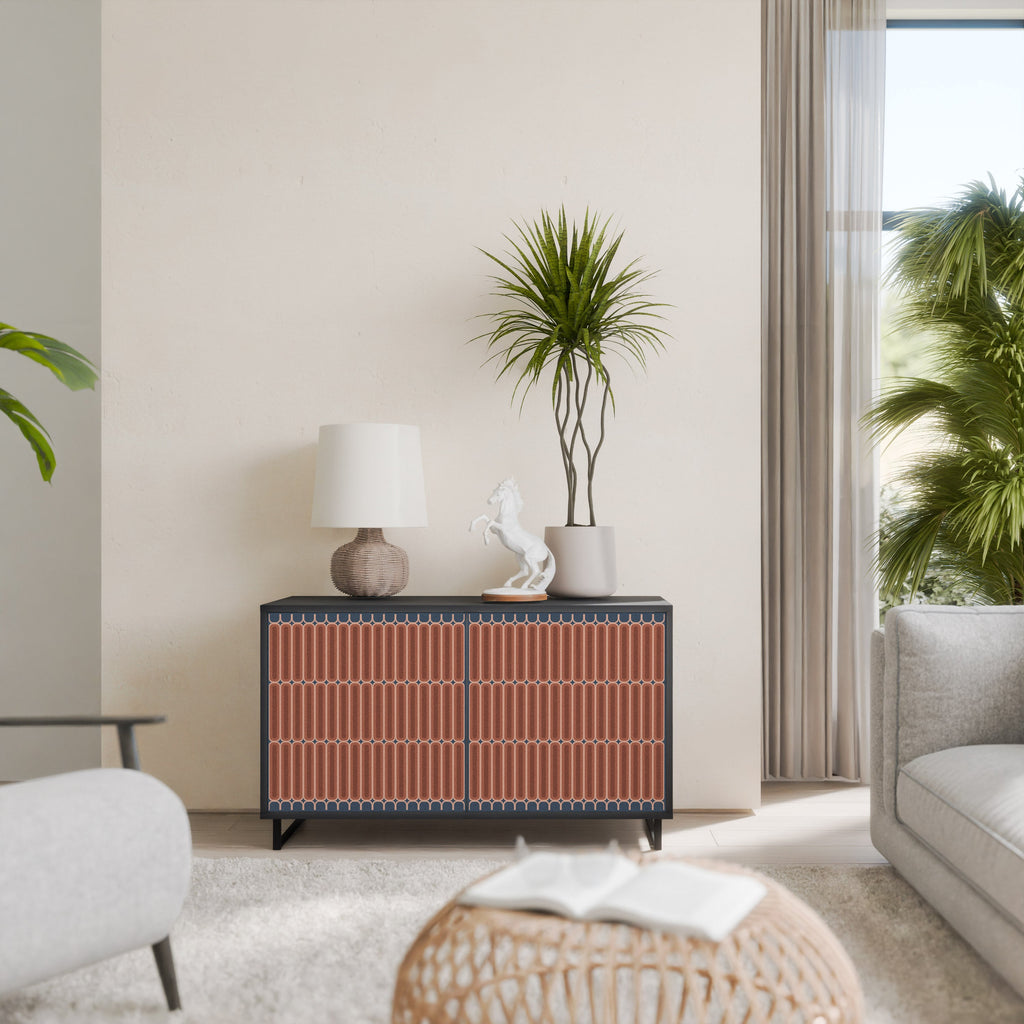 HYPNOTIC GATE 2-Door Sideboard in Black Finish