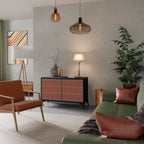 HYPNOTIC GATE 2-Door Sideboard in Black Finish