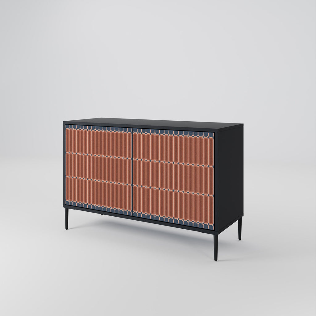 HYPNOTIC GATE 2-Door Sideboard in Black Finish