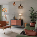 HYPNOTIC GATE 2-Door Sideboard in Black Finish