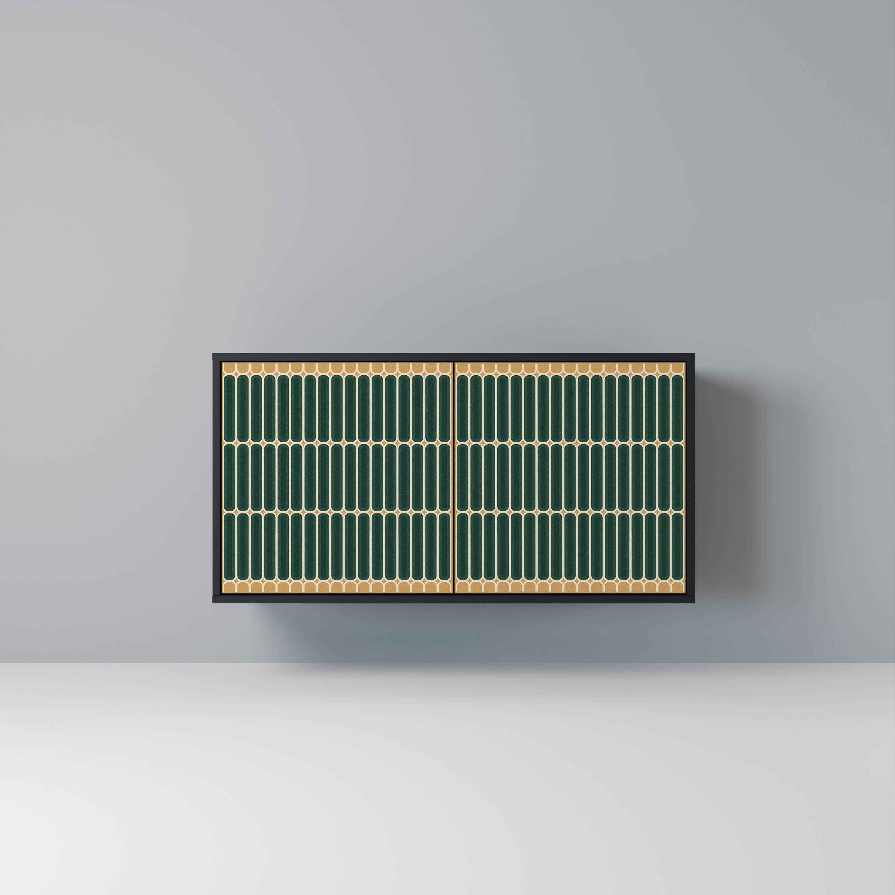 ILUSION GATE 2-Door Sideboard in Black Finish