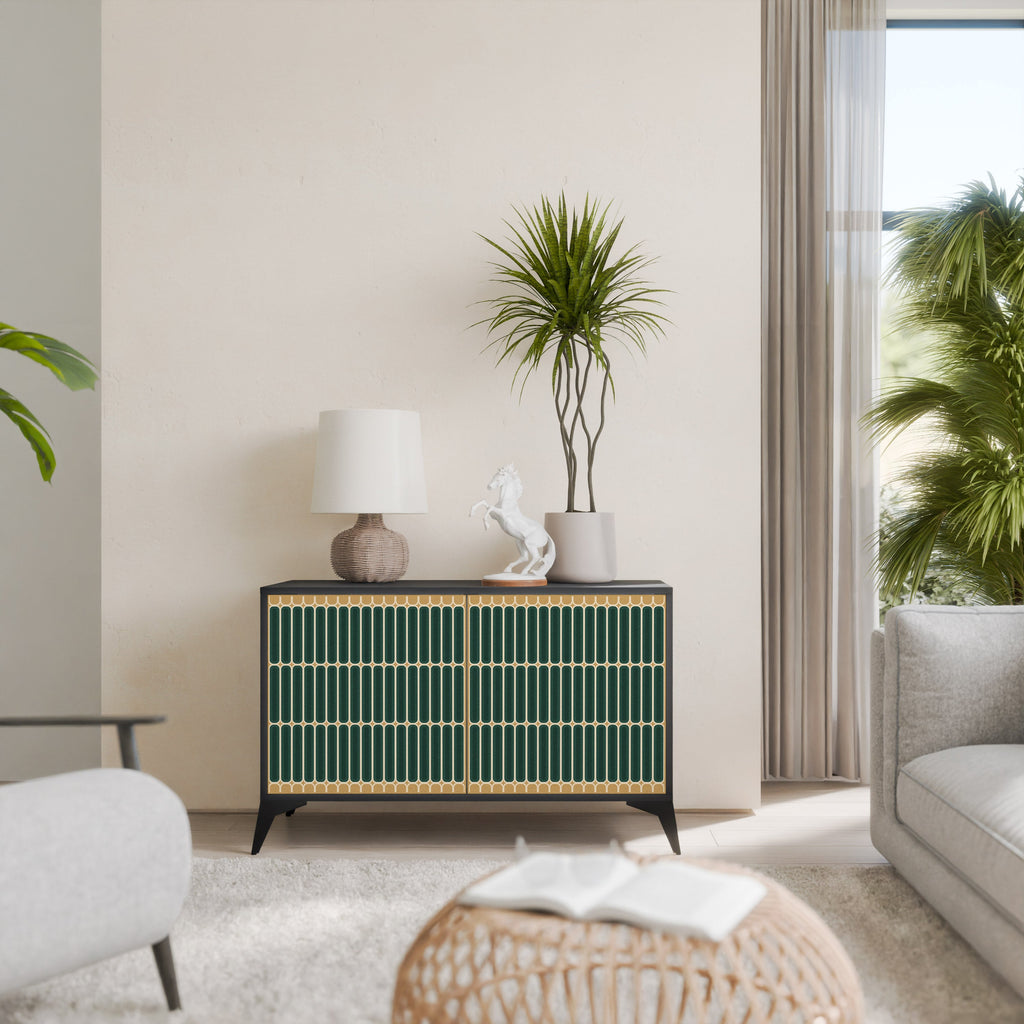 ILUSION GATE 2-Door Sideboard in Black Finish