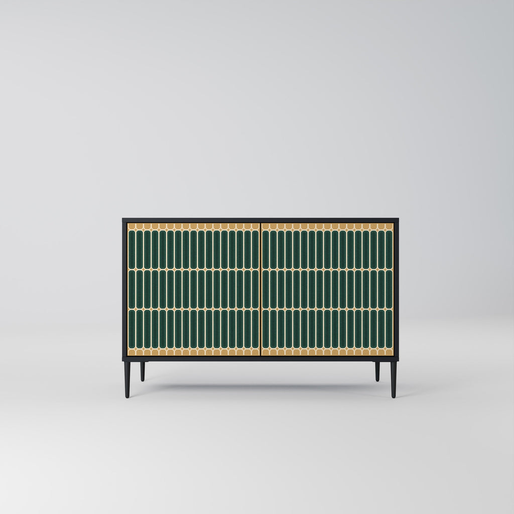 ILUSION GATE 2-Door Sideboard in Black Finish