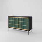 ILUSION GATE 2-Door Sideboard in Black Finish