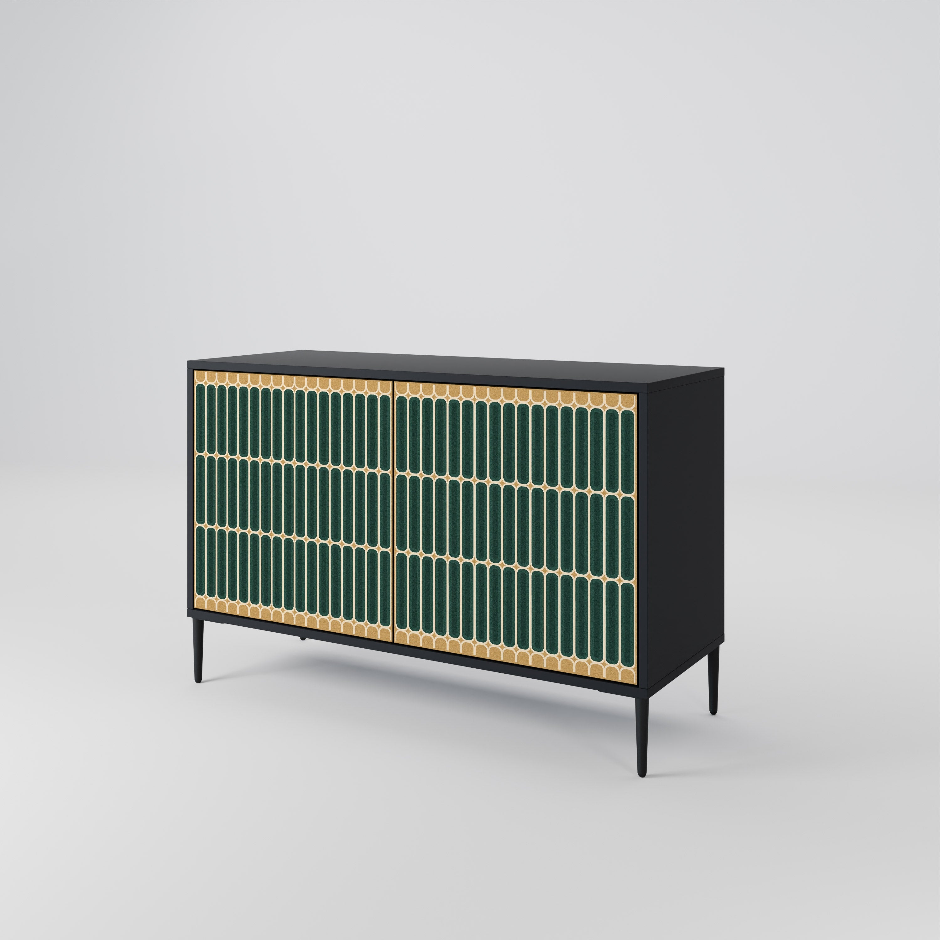 ILUSION GATE 2-Door Sideboard in Black Finish