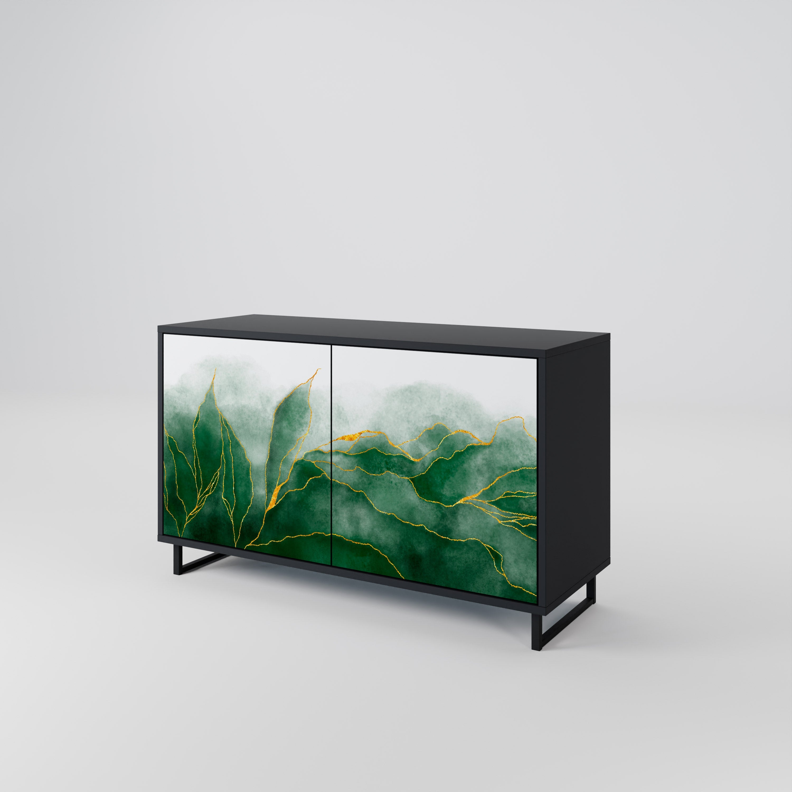 EXPENSIVE NATURE 2-Door Sideboard in Black Finish