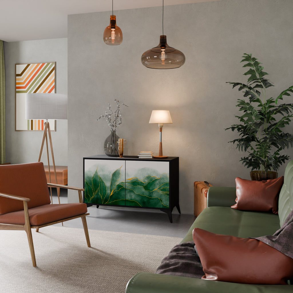 EXPENSIVE NATURE 2-Door Sideboard in Black Finish