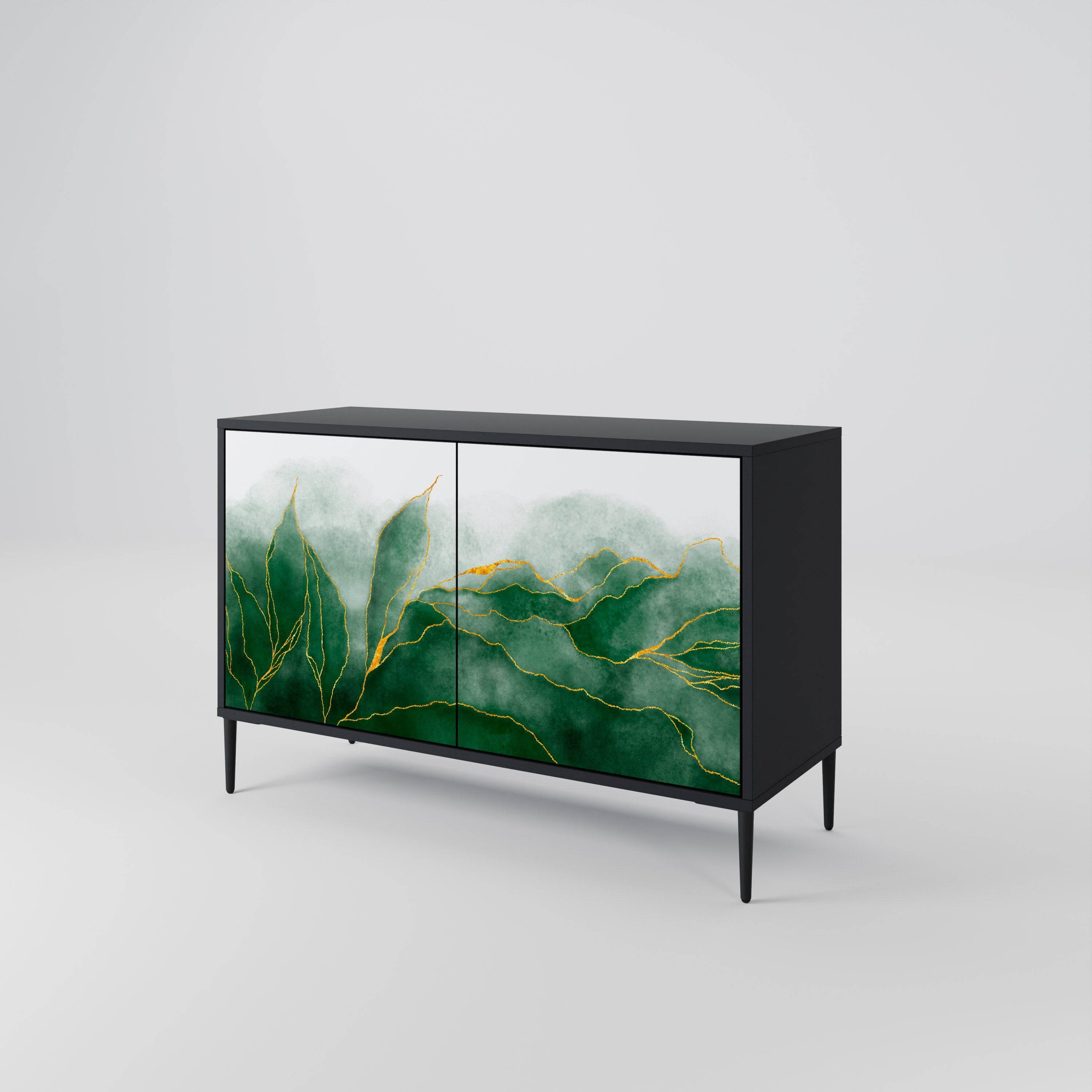 EXPENSIVE NATURE 2-Door Sideboard in Black Finish