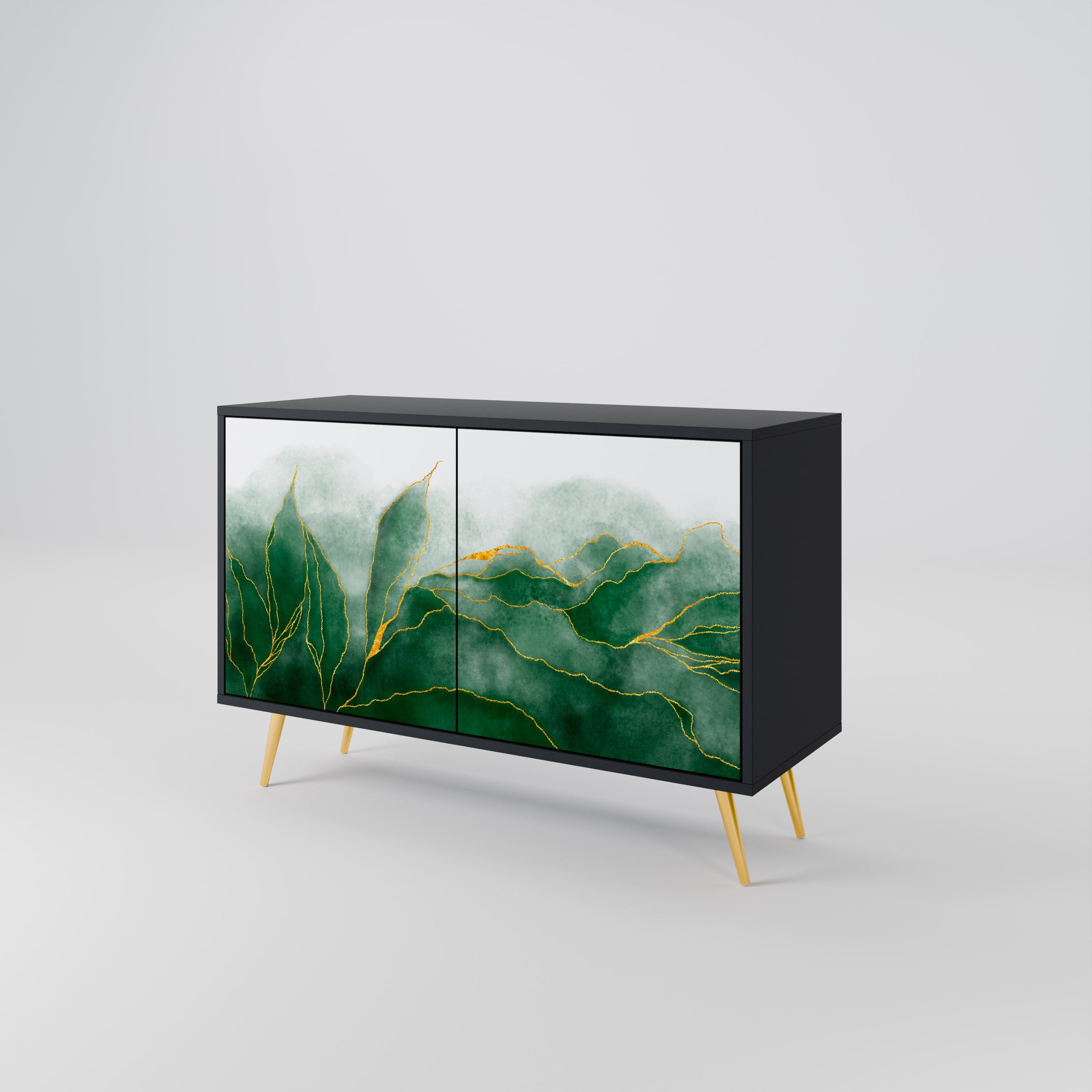 EXPENSIVE NATURE 2-Door Sideboard in Black Finish