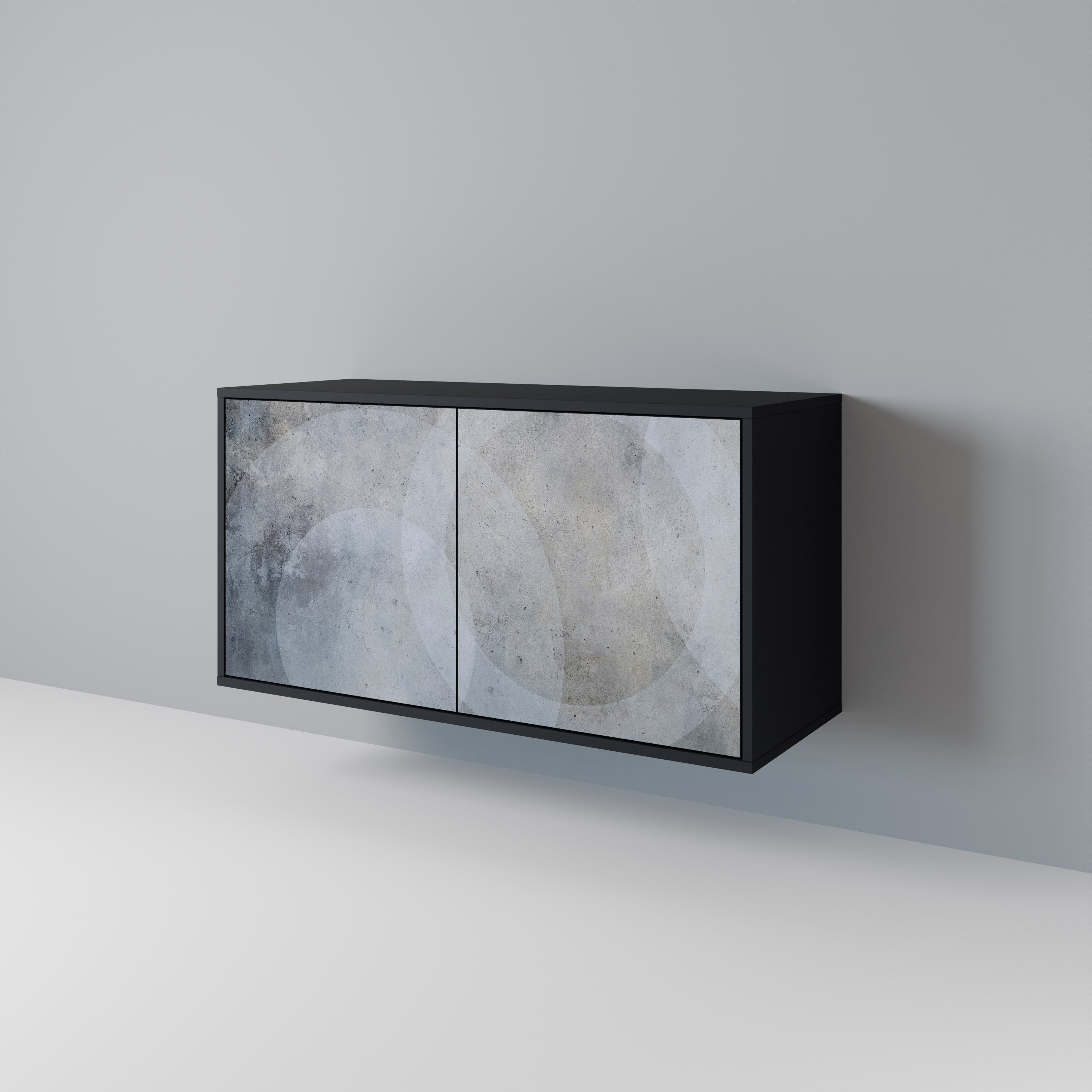 MUTED ARC 2-Door Sideboard in Black Finish
