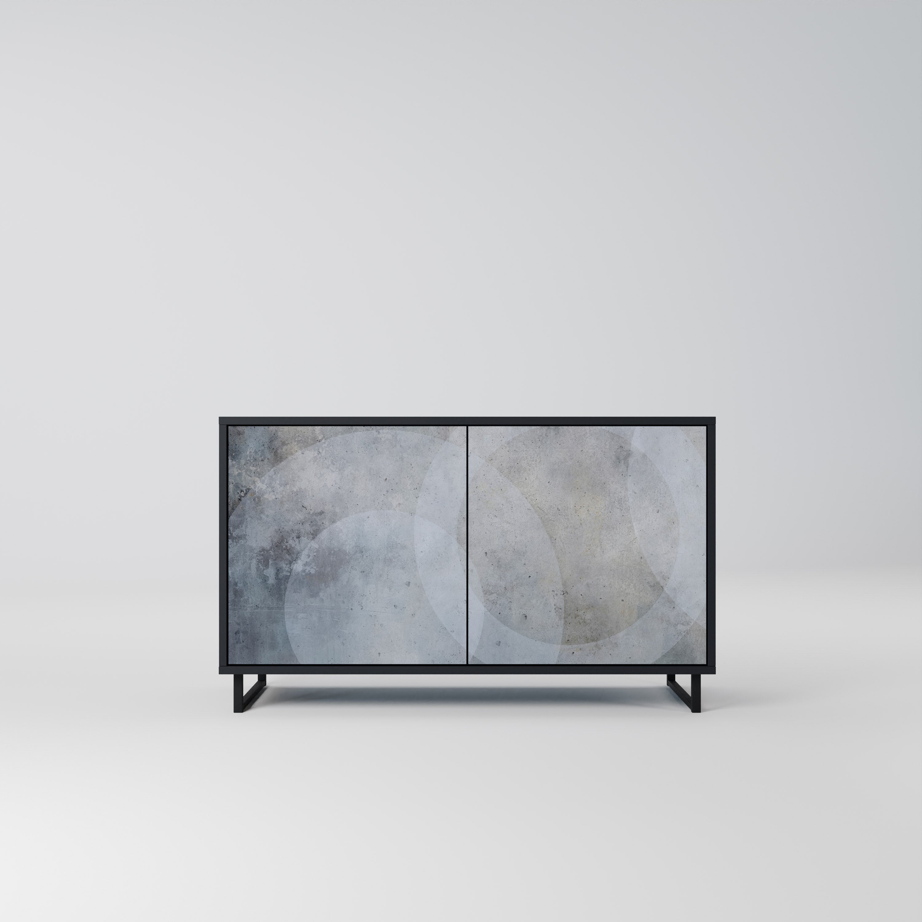 MUTED ARC 2-Door Sideboard in Black Finish