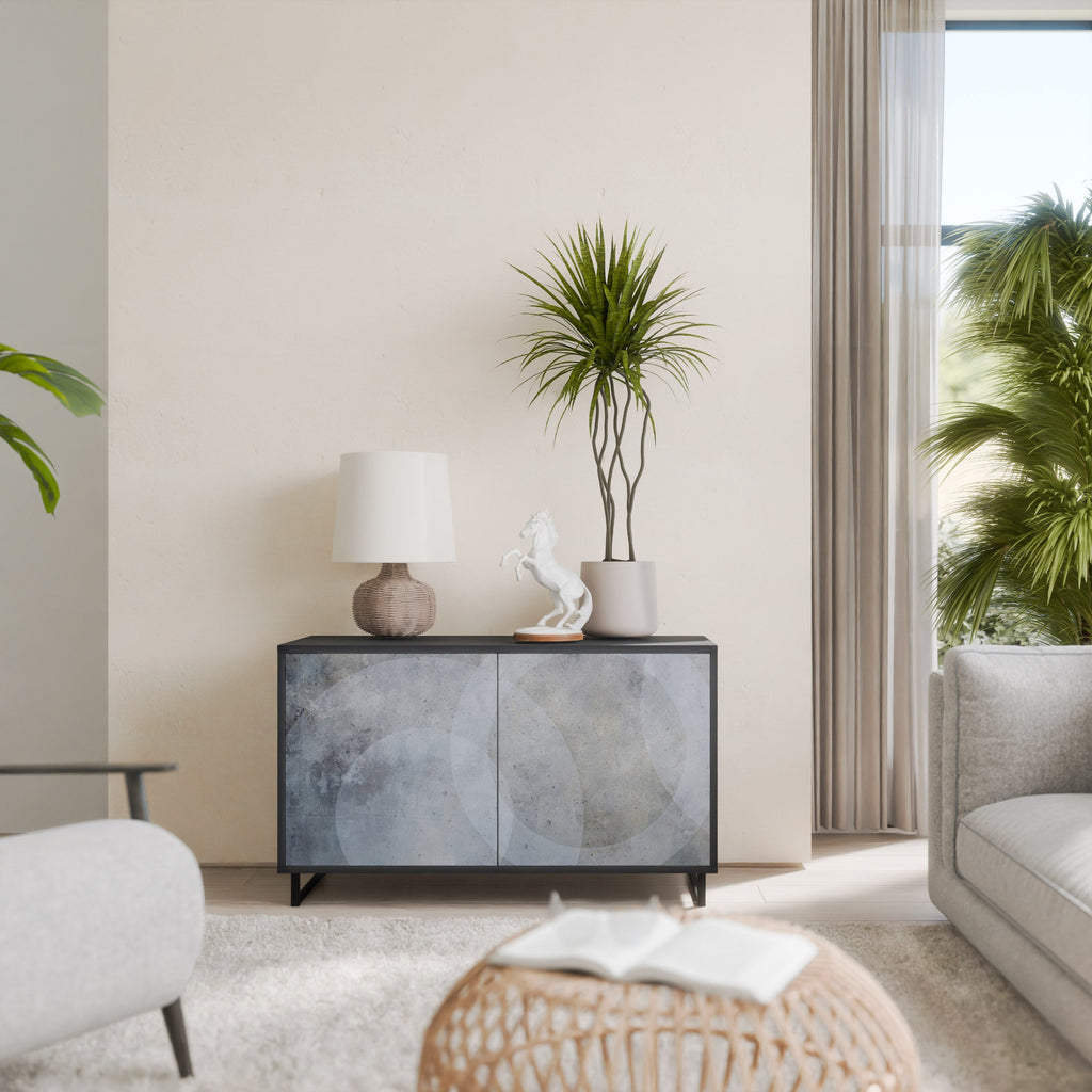 MUTED ARC 2-Door Sideboard in Black Finish
