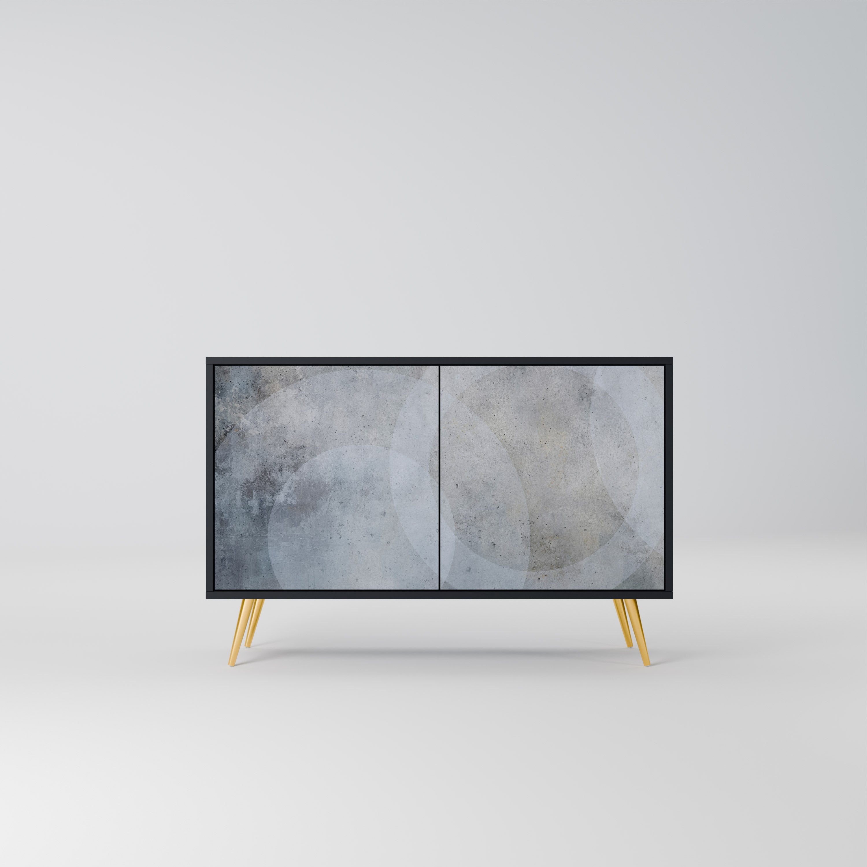 MUTED ARC 2-Door Sideboard in Black Finish