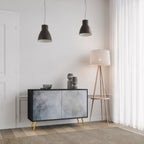 MUTED ARC 2-Door Sideboard in Black Finish