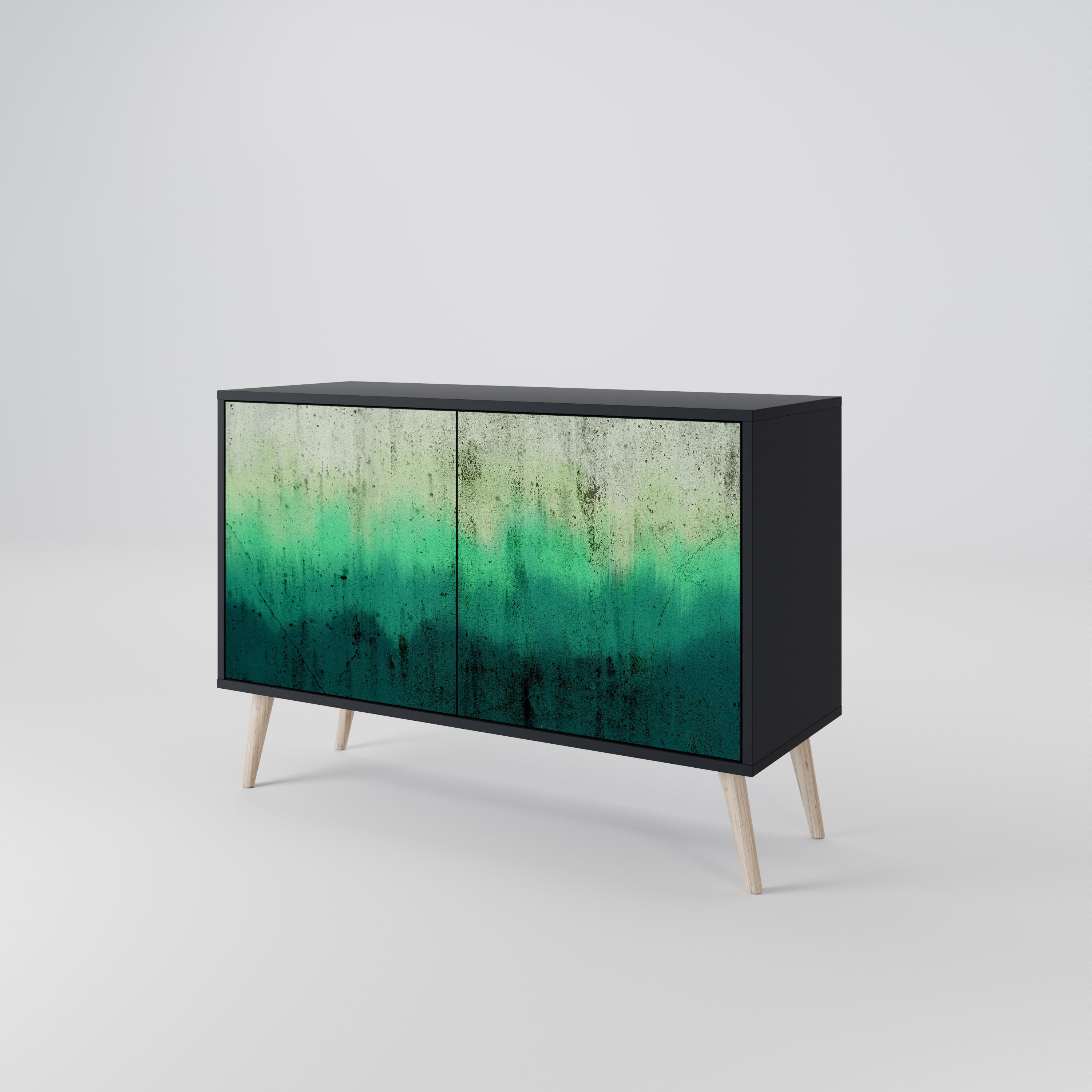 NORTHERN LIGHTS 2-Door Sideboard in Black Finish