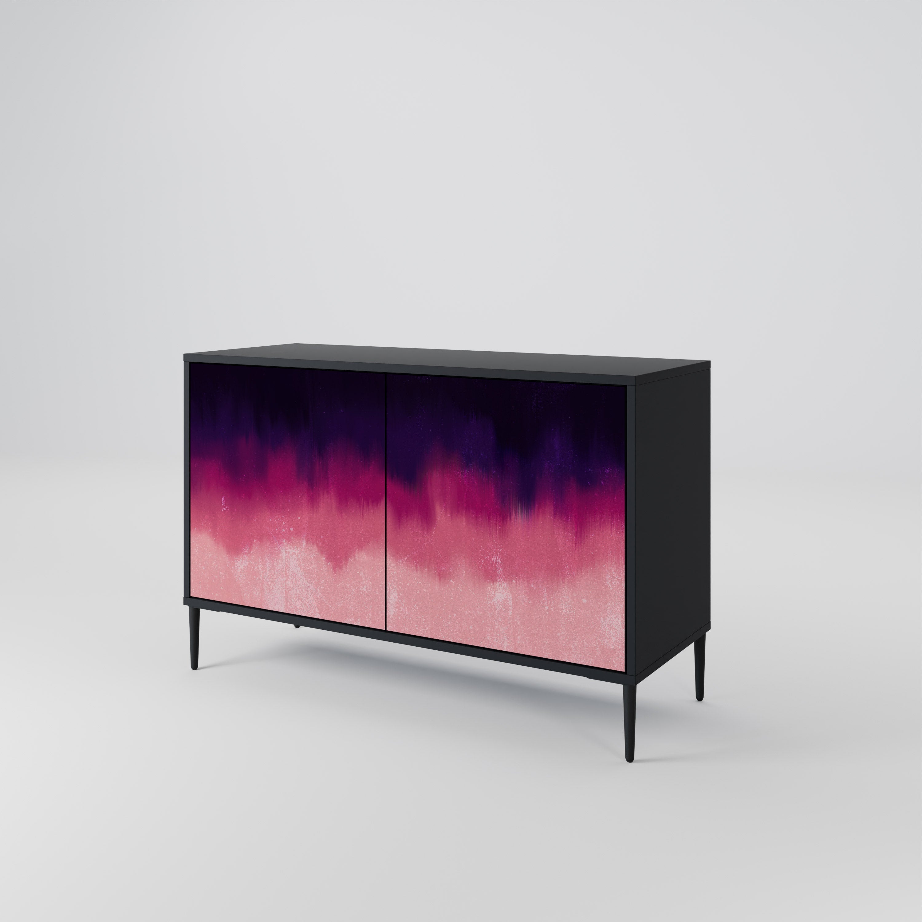AURORA BOREALIS 2-Door Sideboard in Black Finish
