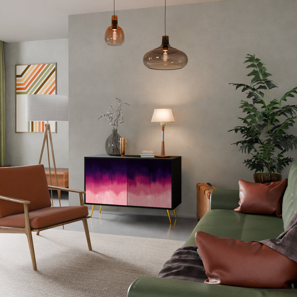 AURORA BOREALIS 2-Door Sideboard in Black Finish