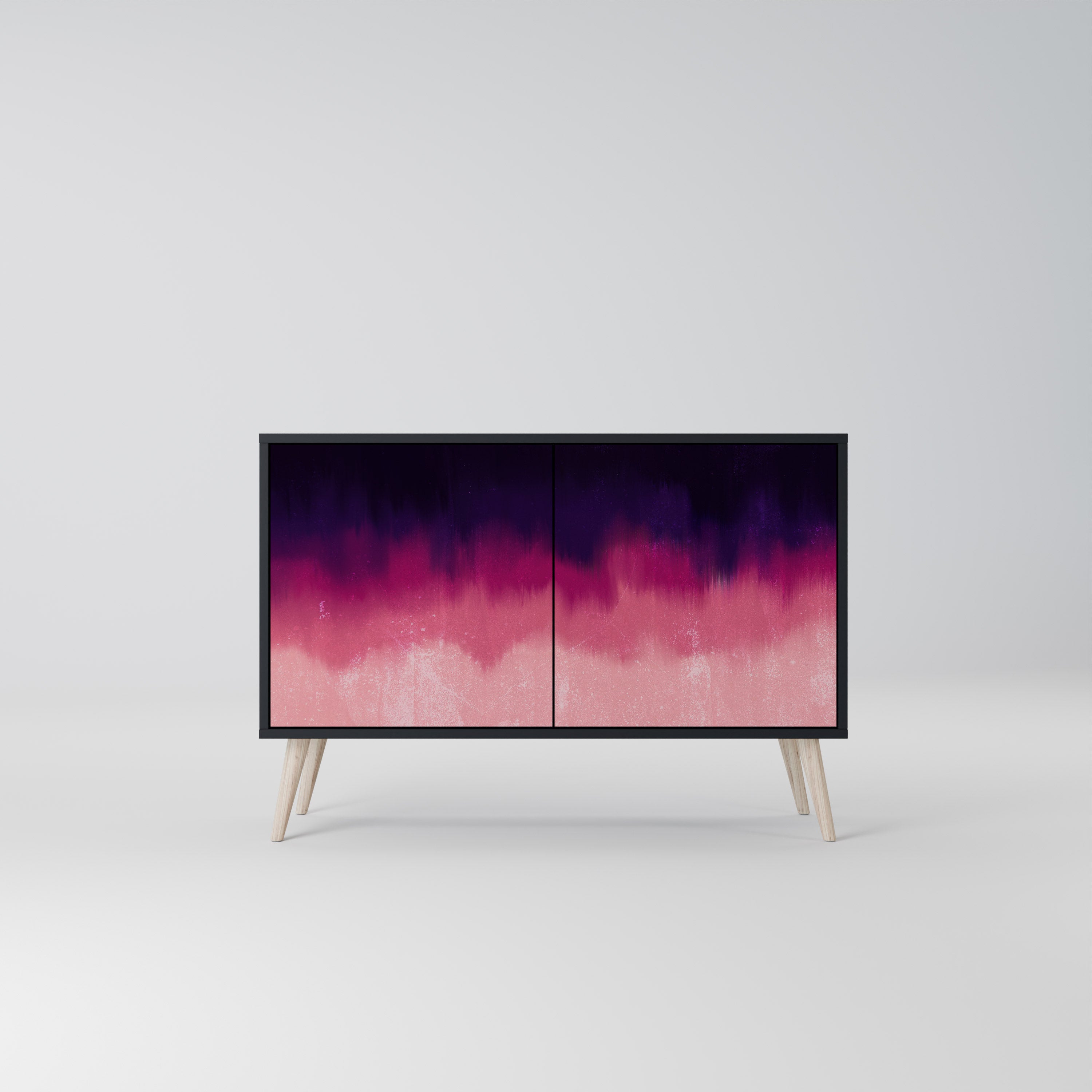 AURORA BOREALIS 2-Door Sideboard in Black Finish