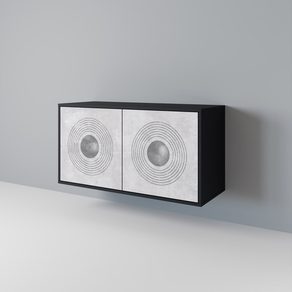 SOLID CIRCLES 2-Door Sideboard in Black Finish