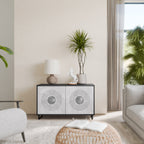 SOLID CIRCLES 2-Door Sideboard in Black Finish