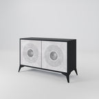 SOLID CIRCLES 2-Door Sideboard in Black Finish