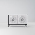 SOLID CIRCLES 2-Door Sideboard in Black Finish