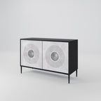 SOLID CIRCLES 2-Door Sideboard in Black Finish