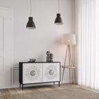 SOLID CIRCLES 2-Door Sideboard in Black Finish