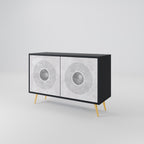 SOLID CIRCLES 2-Door Sideboard in Black Finish