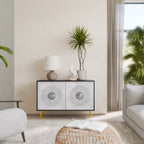 SOLID CIRCLES 2-Door Sideboard in Black Finish