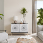 SOLID CIRCLES 2-Door Sideboard in Black Finish