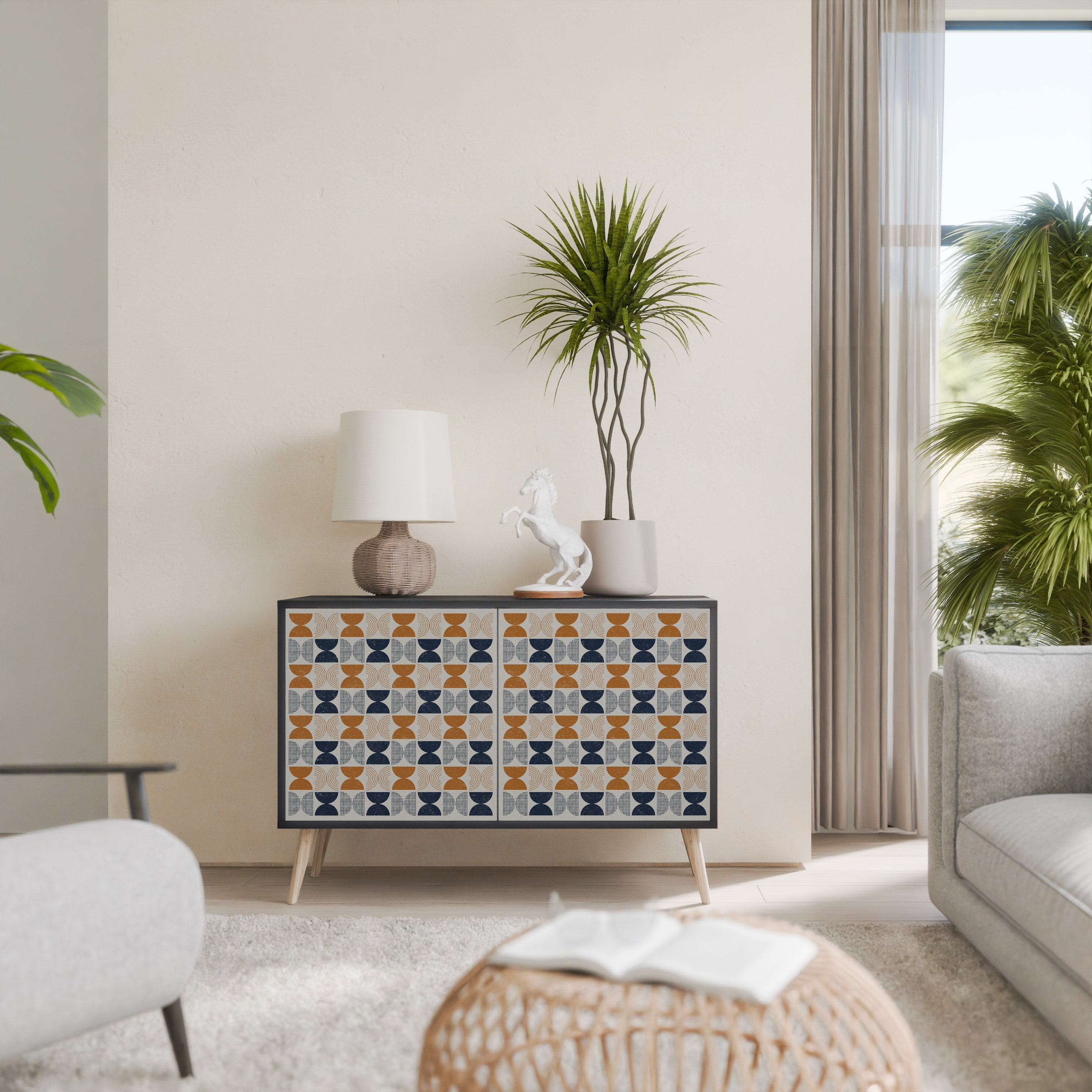 REFLECTION RANGE 2-Door Sideboard in Black Finish