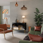 MARBLE OF TOMMORROW 2-Door Sideboard in Black Finish