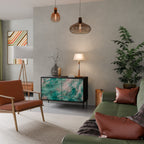 ABSTRACT ALCHEMY Sideboard mit 2 Türen in Schwarz