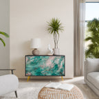 ABSTRACT ALCHEMY Sideboard mit 2 Türen in Schwarz