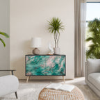 ABSTRACT ALCHEMY Sideboard mit 2 Türen in Schwarz